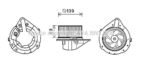 AVA QUALITY COOLING Электродвигатель, вентиляция салона AI8372